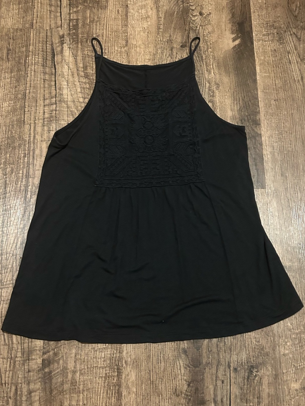 🔥 5/$25! Old Navy Black Crochet Panel Tunic